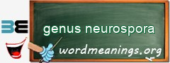 WordMeaning blackboard for genus neurospora